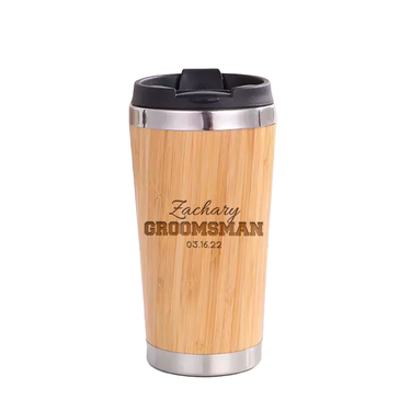 Laser Engraved 15oz Bamboo Tumbler